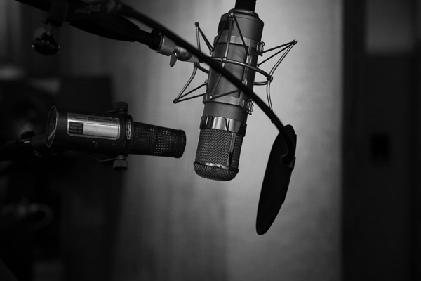 Mikrofone im Musikstudio